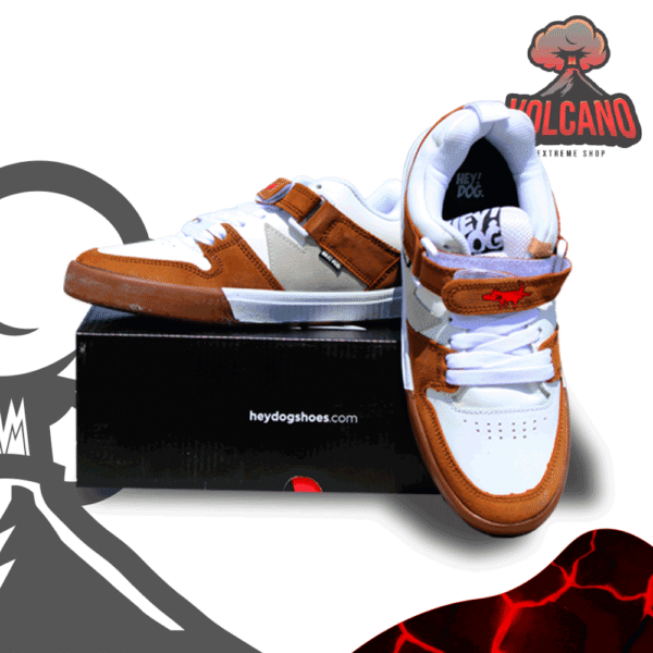 Tenis Hey Dog Husky Blanco Camel