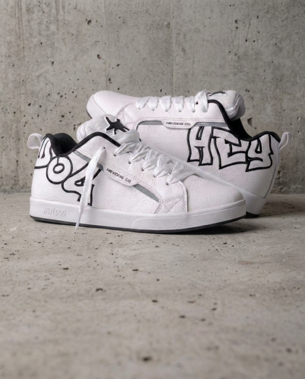 Tenis Hey Dog Rex Blanco Negro