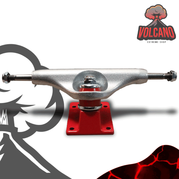 05-Trucks-lizos-plateados-con-rojo Trucks Lisos 8" con Tornillos