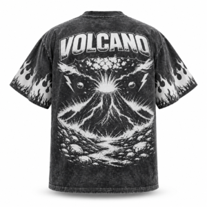 Playera Over Size Volcano Talla G, AcidWash